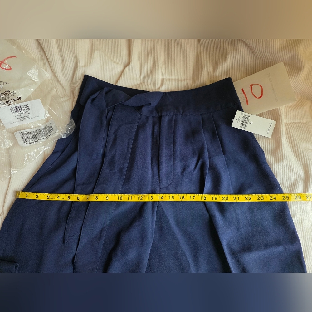 Women’s Navy Tie-Waist Shorts - Picture 10 of 16